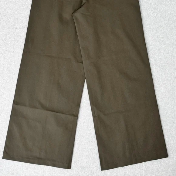 Old Navy Womens Pixie Wide Leg Pants Size Medium Brown Green Pull On Stretch New - Picture 7 of 13